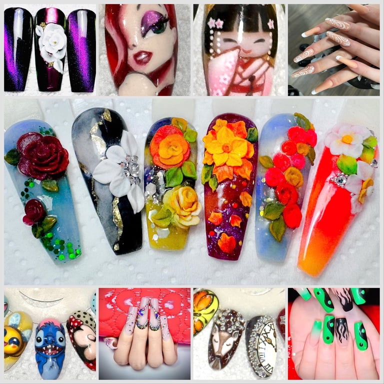Manicura Barcelona, Nail art, 3D, Uñas Barcelona, mejor salón de uñas en Barcelona, uñas acrílicas, manicura en Barcelona