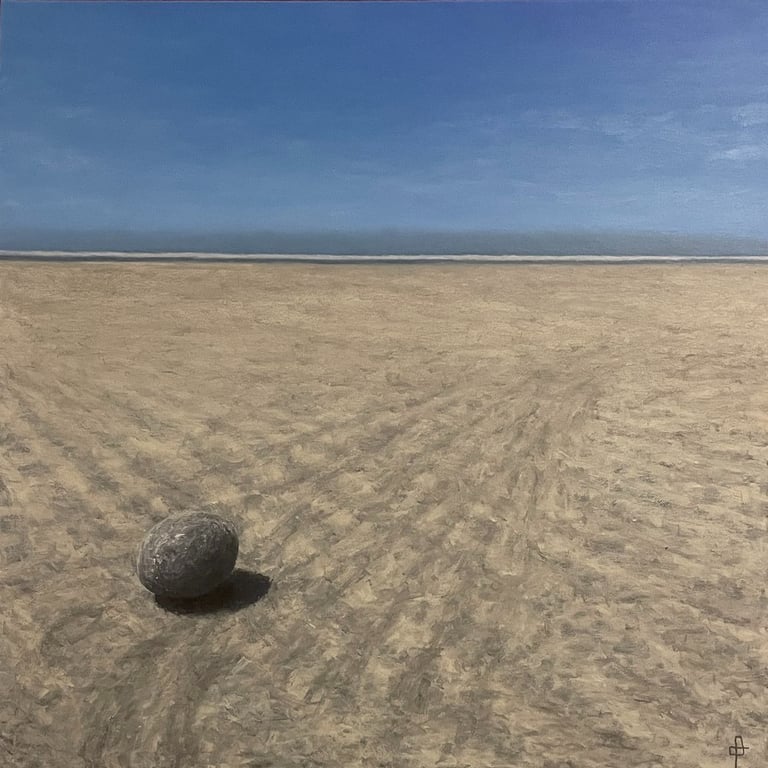 Tableau à l'huile - Echoué