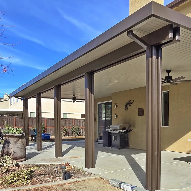 Spanish Brown and Desert Sand Alumawood cover-in Menifee, CA.