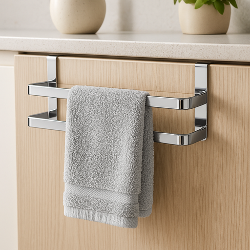 custom  over cabinet door towel rack for kitchen storage solution from Chinese supplier