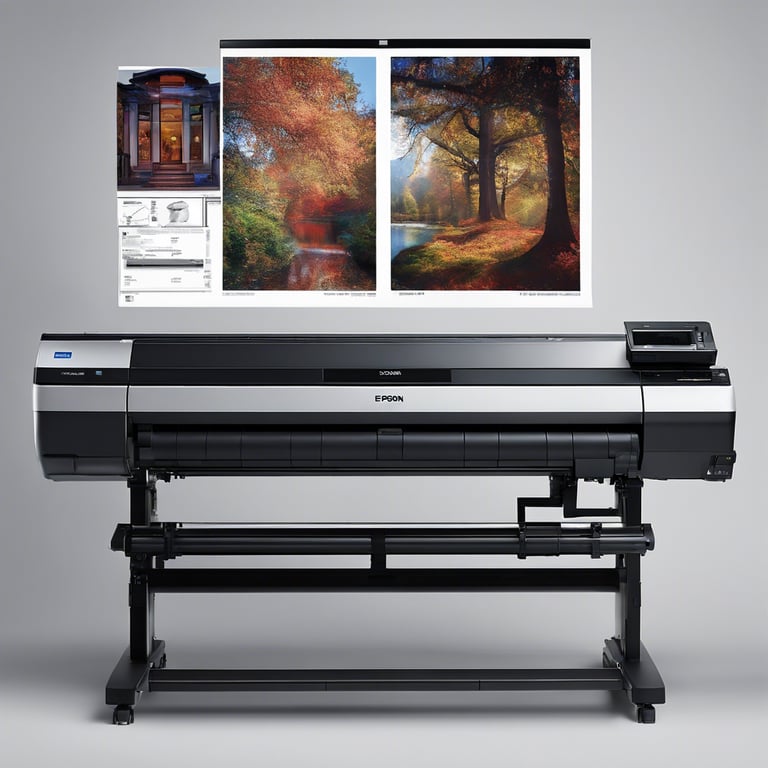 a large format printer with a large format of a picture