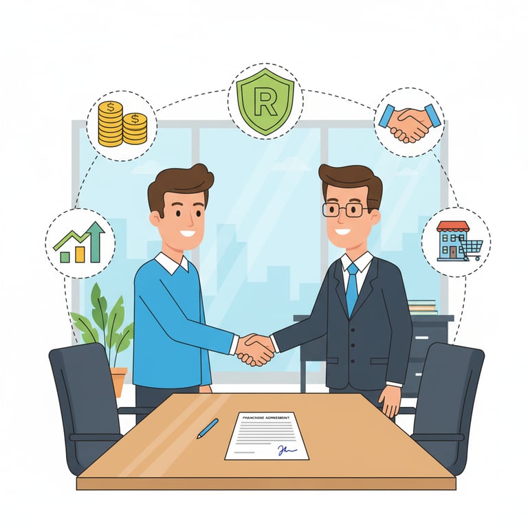 two men shaking hands in a meeting room