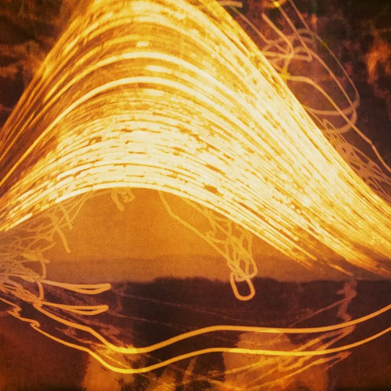 Abstract brown photo of the sun's path for six months.