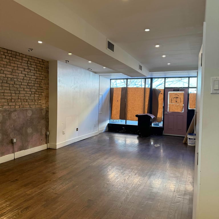 Commercial space before electrical work and lighting installation in Reading PA