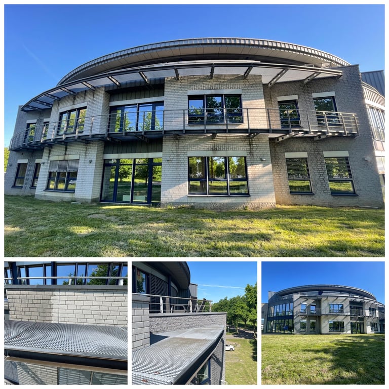 “Gevel reinigen en impregneren bedrijfspand in Gladbeck, Duitsland”