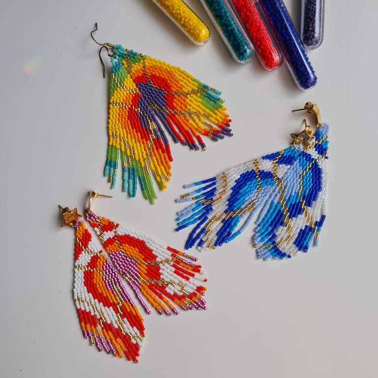beaded fringe earrings patterns