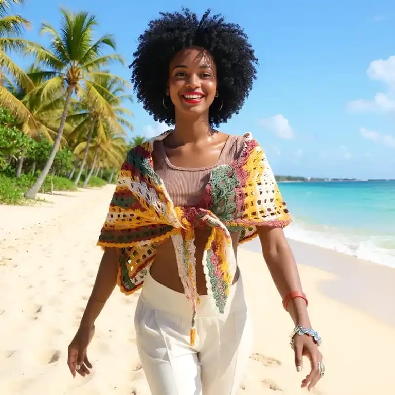  Châle au crochet Mozamba