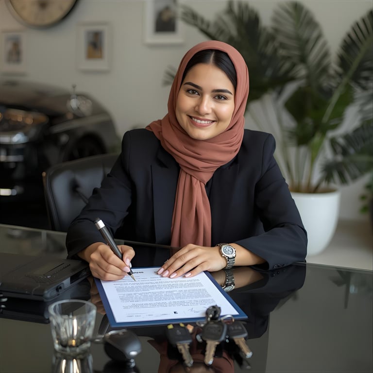 Lease to own car rent in Egypt offer signature for low cost business startup