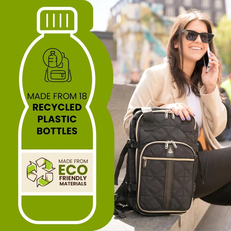 Aerolite 40x20x25cm Ryanair Maximum Eco-Friendly Superior Premium Quality Backpack Trolley Bag