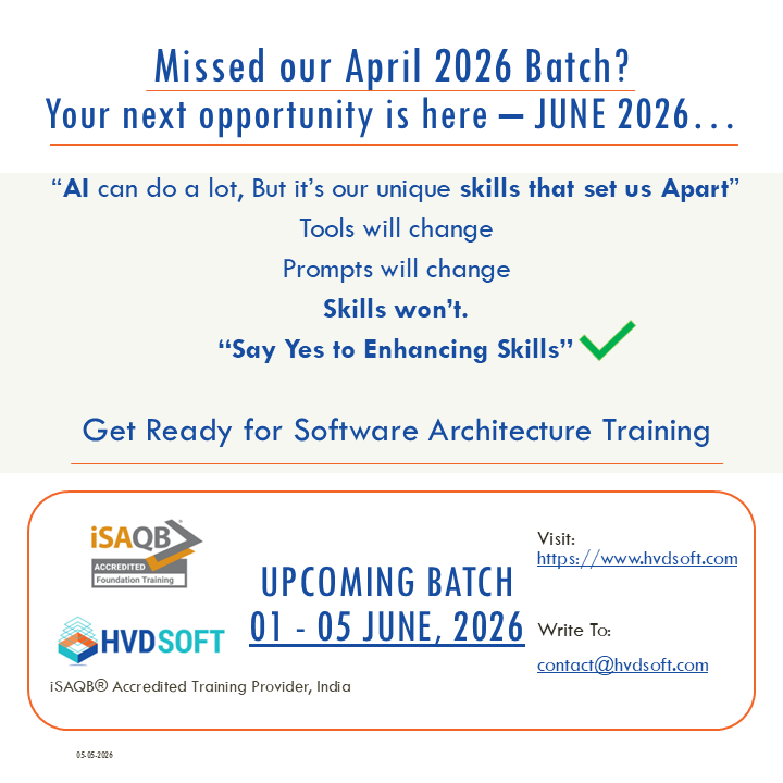 2026, iSAQB foundation level, Software Architecture Training Foundation Level by HVDSOFT Pvt. Ltd.