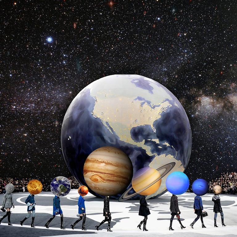 Benoît Daniel-Pham, editorial, fashion collage, CHANEL, Karl Lagerfeld, Vogue