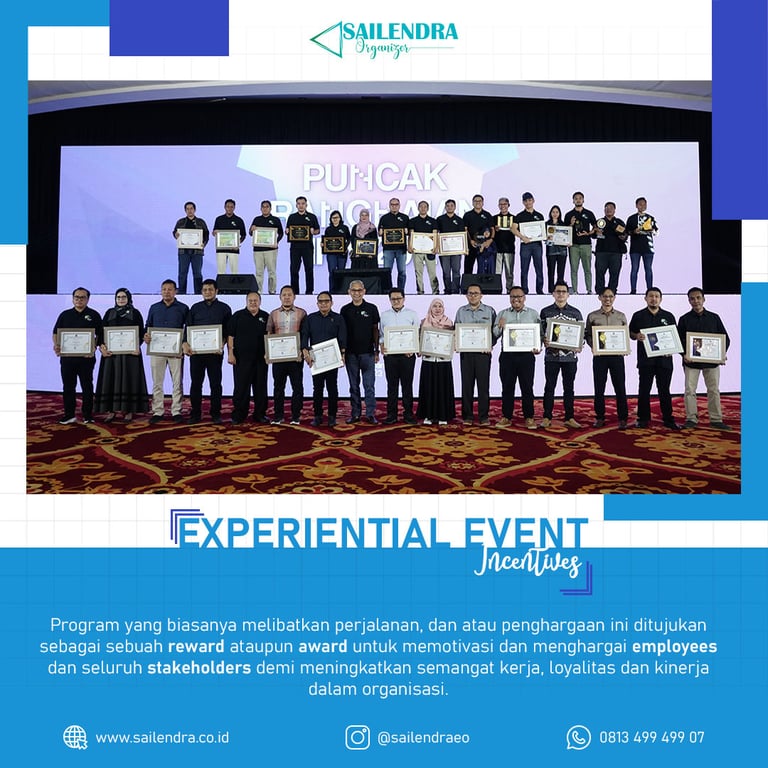 a group of people standing in front of a screen in activity of incentives