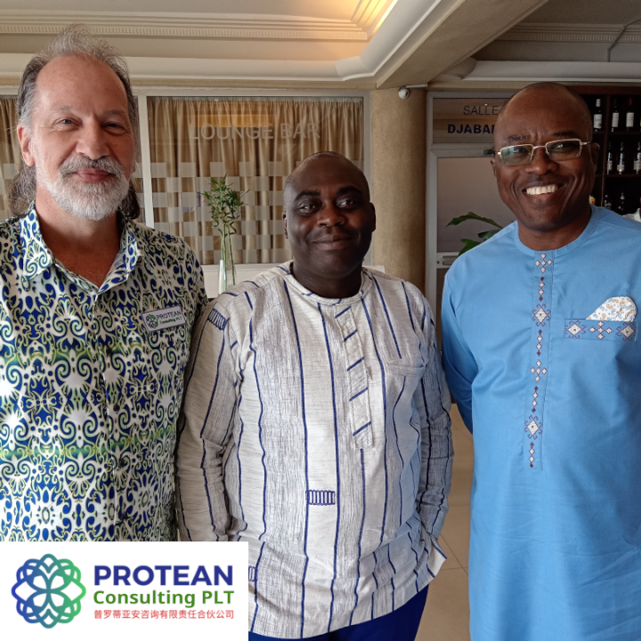 Protean Consulting team at Cotonou: Weinmann, Fagla, Codo (left to right).