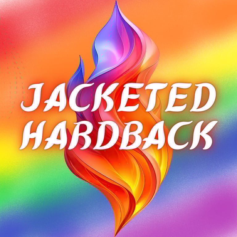 a colorful colored firework with the words jacked hardback