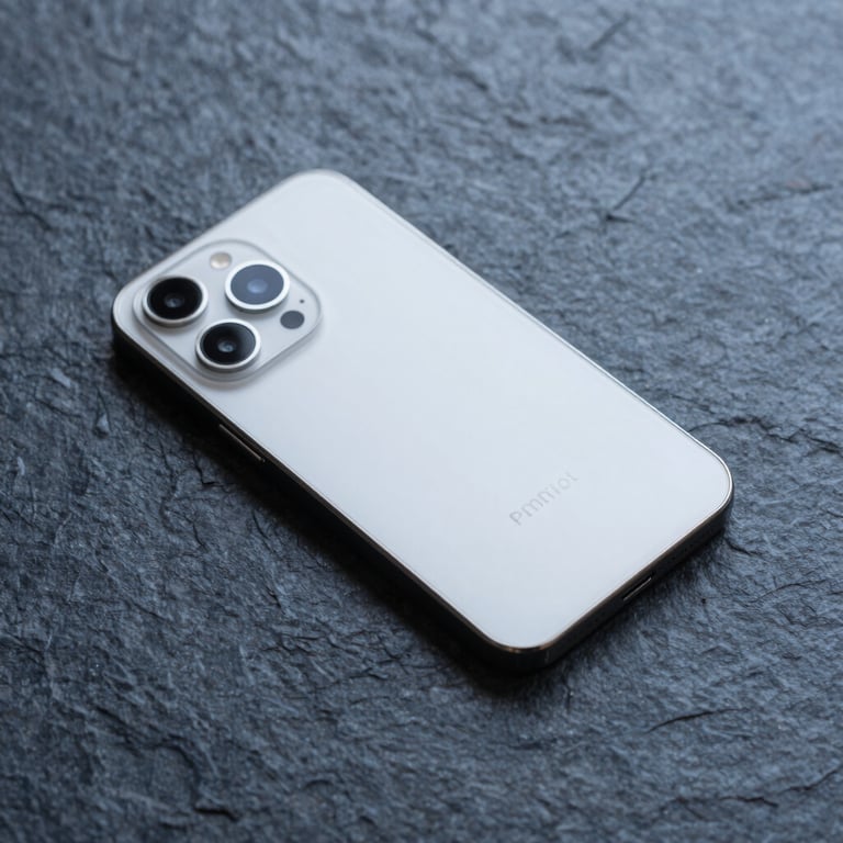 A sleek Android device resting on a dark navy stone surface, looking robust and professional.