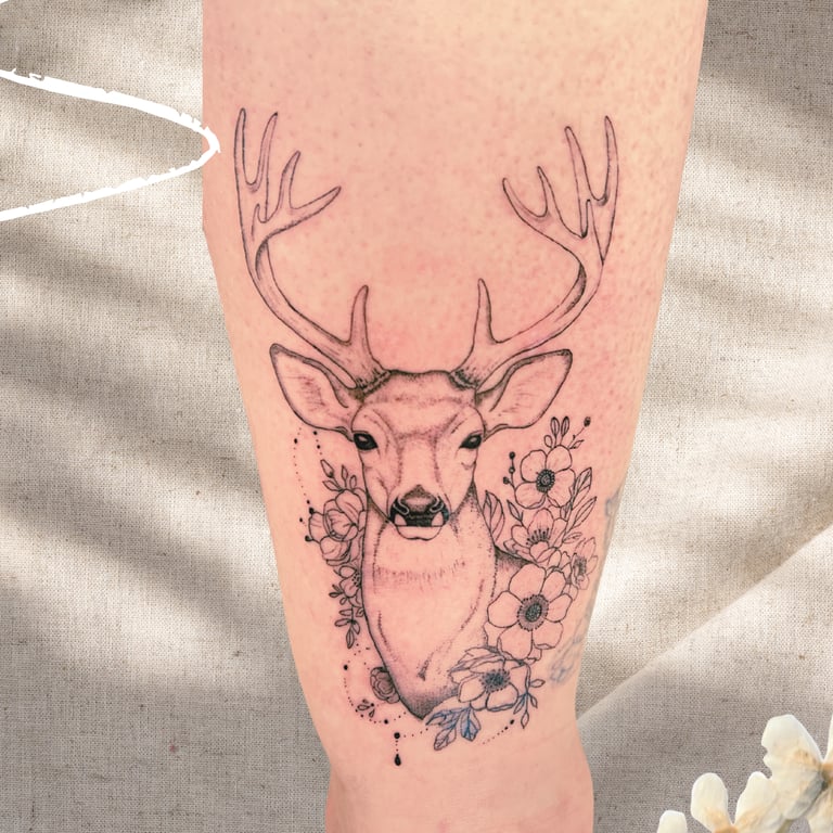 tattoo animal semi réaliste féminin Mouilleron-le-Captif