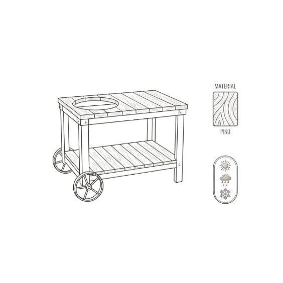 Muebles rusticos para terraza grill