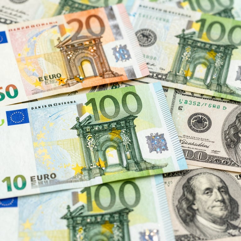 gráfico euro em relação ao dólar
