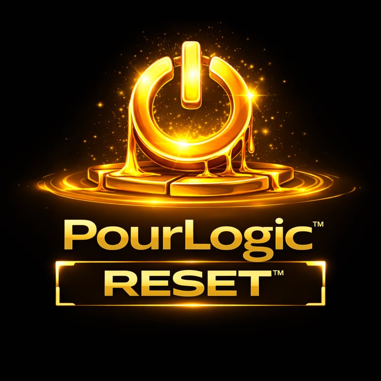 Pour Logic Reset tool showing method used to correct brand direction and positioning