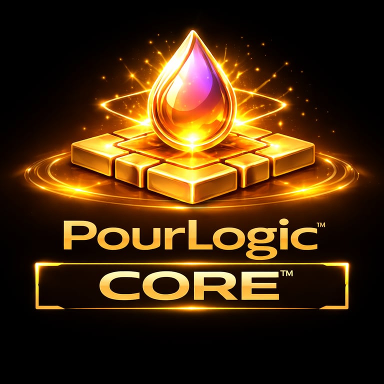 Pour Logic Core framework showing the central structure used to align brand decisions