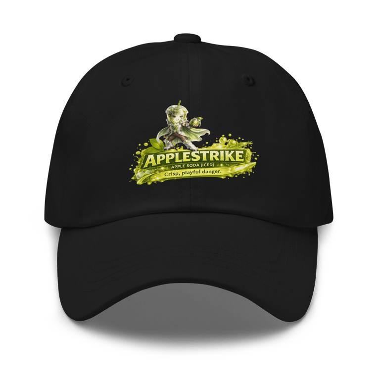 black applestrike hero cap front view
