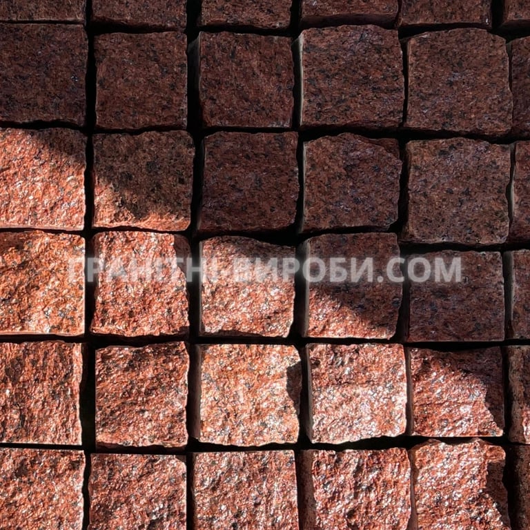 Колота гранітна бруківка лізник 10*10*5