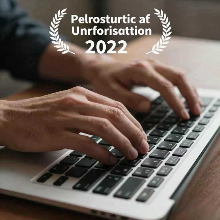 A close-up of a person's hands typing on a sleek keyboard, highlighting a professional and results-driven workspace.