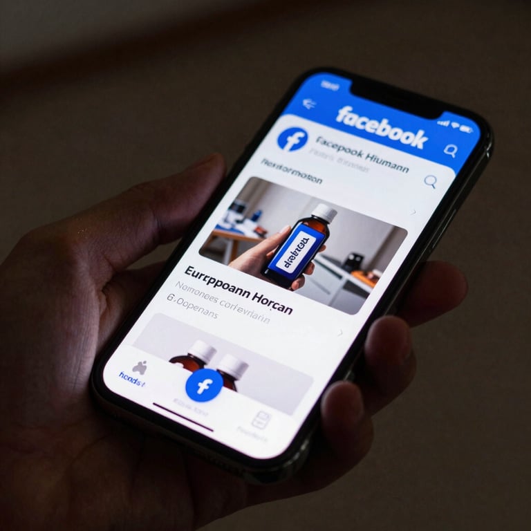A series of high-conversion Facebook ads for a European brand displayed on a sleek mobile device screen.