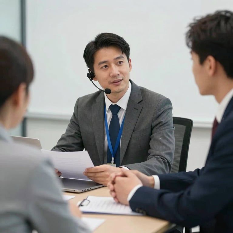 A professional meeting between a dispatcher and a carrier, focusing on trust and recruitment.