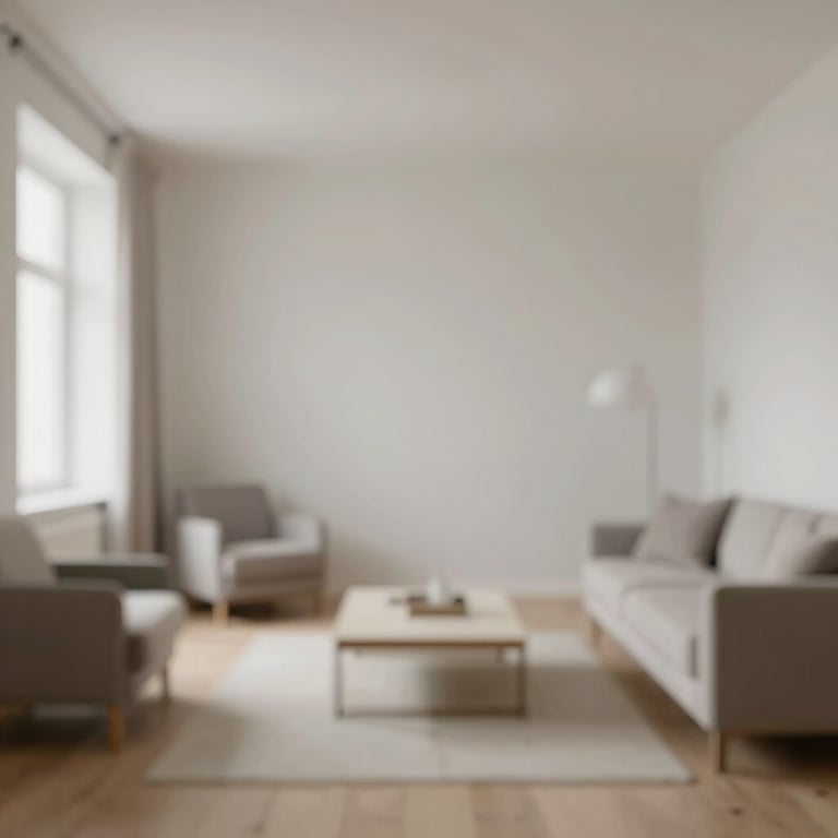 Kvalitatīvi remontētas telpas detaļa, kas demonstrē tīrību un modernu dizainu.