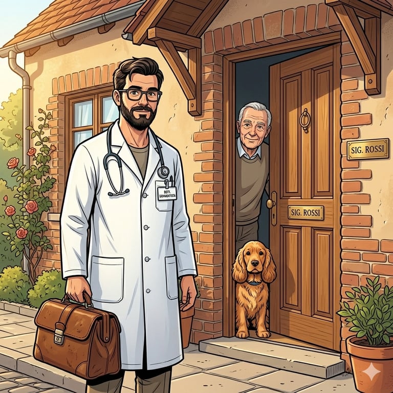 immagine di un veterinario che offre una visita a domicilio per un animale domestico