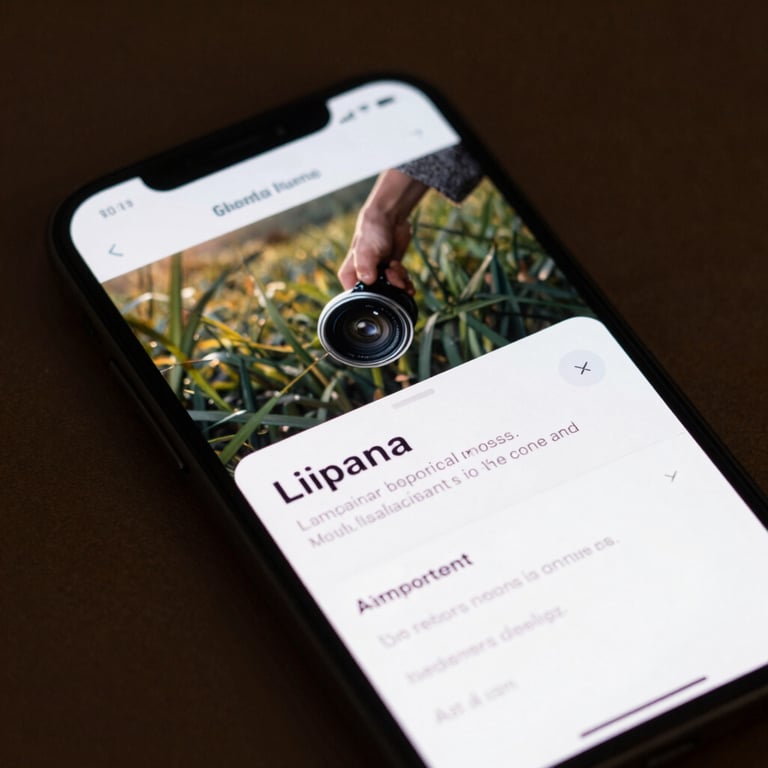 Close-up of a high-end smartphone showing a modern, clean landing page design.