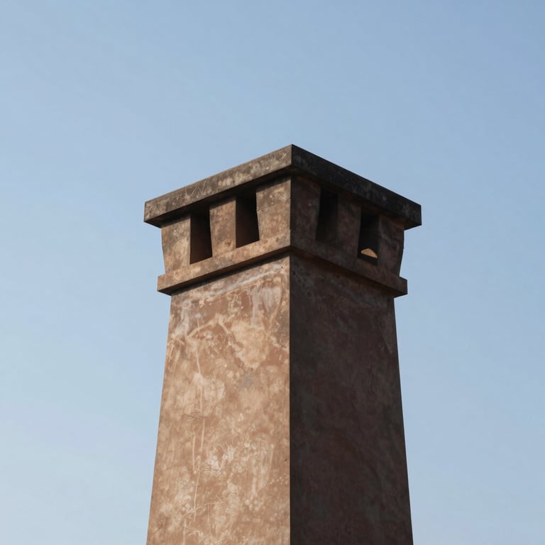 A high-contrast photo of a clean chimney flue showing the success of a professional sweep.