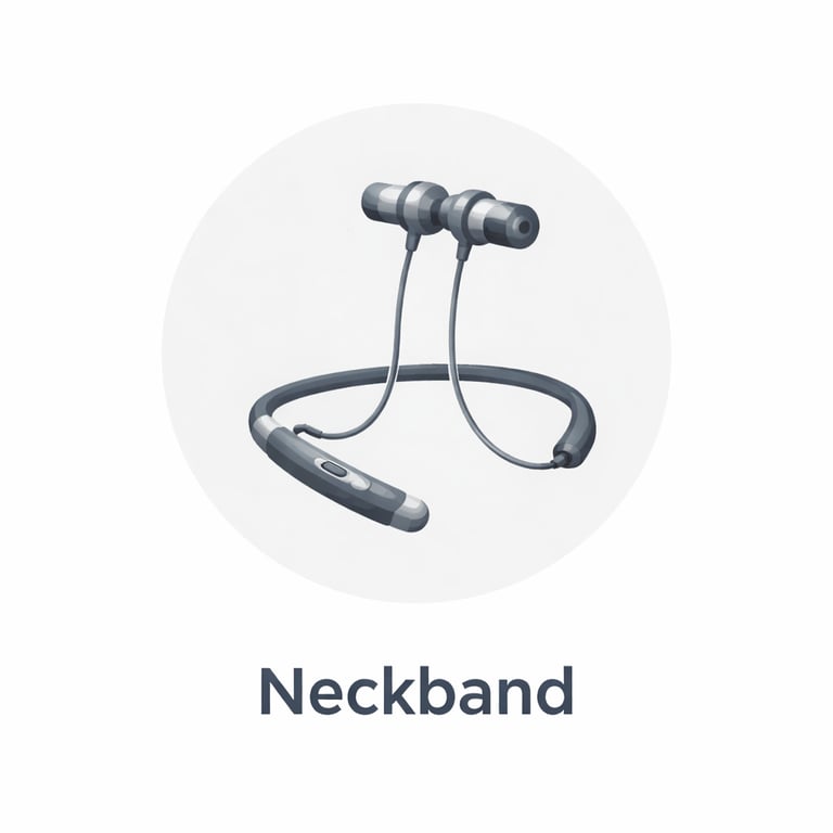a pair of headphones with a neckband and a neckband