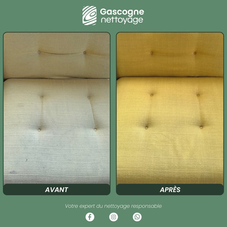 Gascogne Nettoyage | Nettoyage canapé Gironde