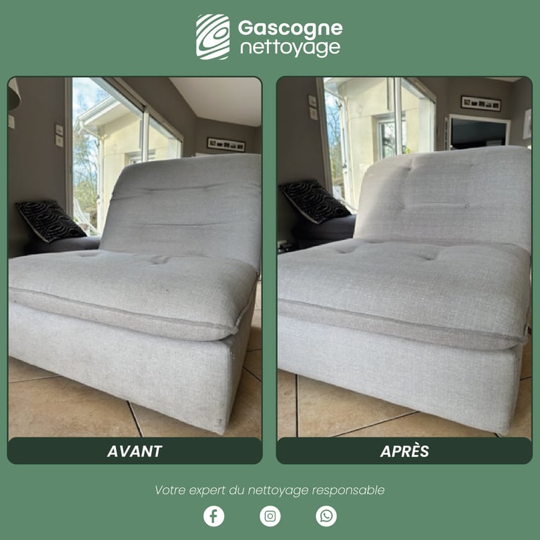 Gascogne Nettoyage | Nettoyage fauteuil Bassin d'Arcachon
