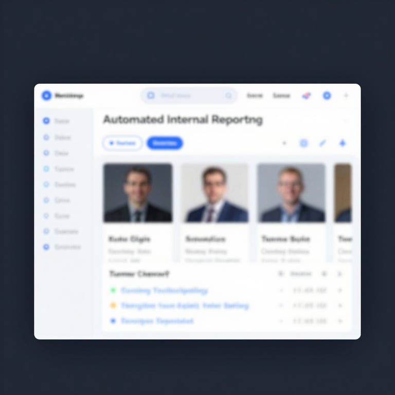 Professional digital interface for automated internal reporting.