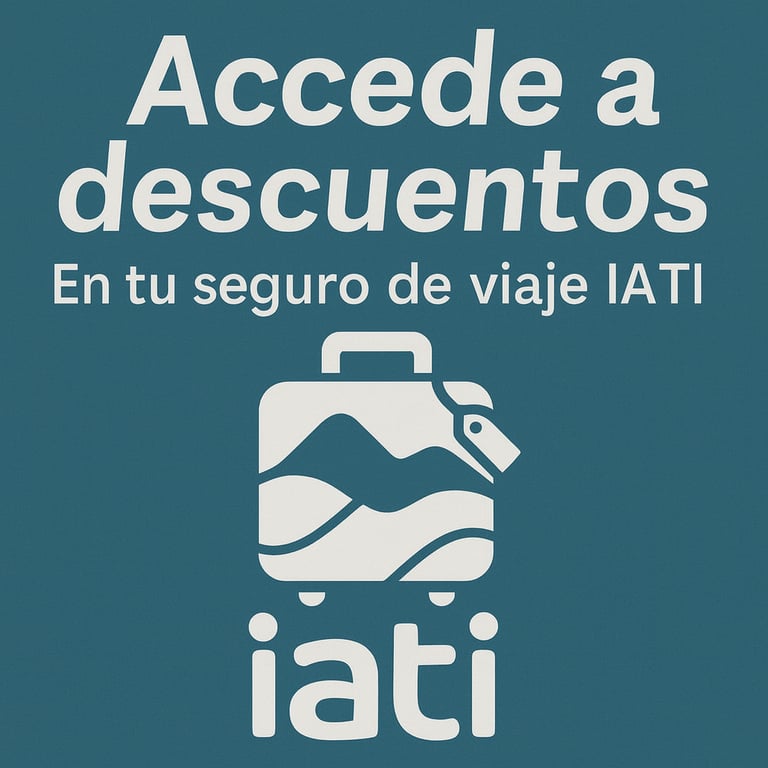 “Imagen promocional con descuento en seguro de viaje IATI