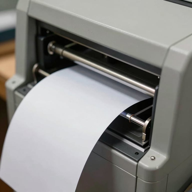 Detailed view of a high-security paper shredding mechanism in action, emphasizing precision and data safety.