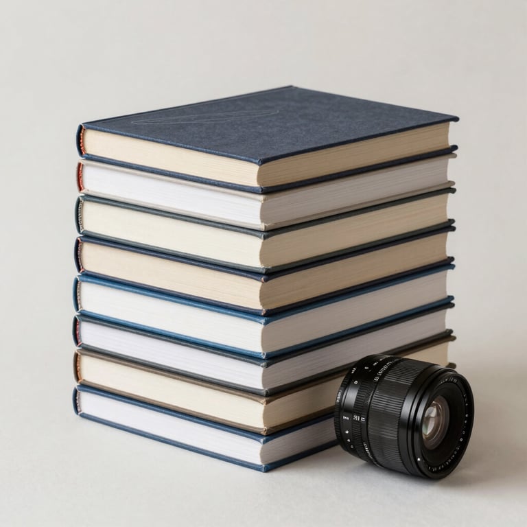 A stack of academic books and journals published by CV Education Bless Library on a clean Off-white surface.