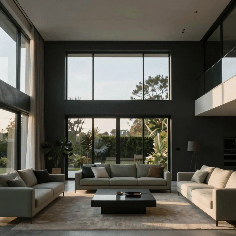 A sleek, minimalist watch resting on a light sage marble surface with clean shadows.