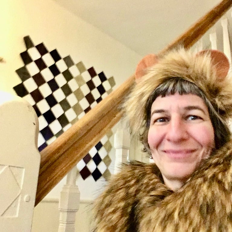 samuko wearing her lion costume :)