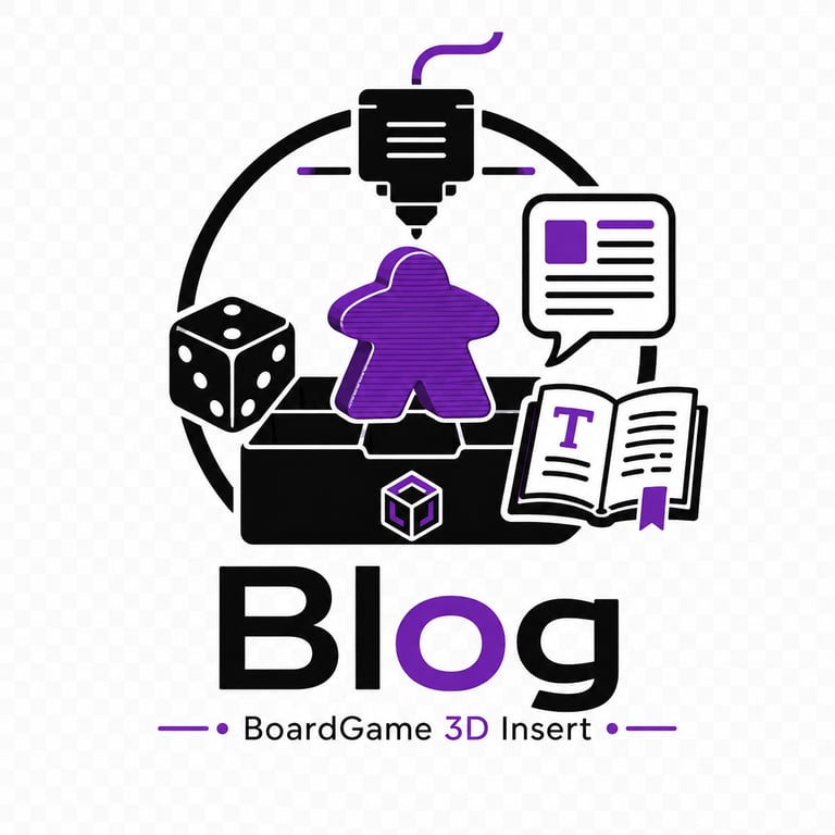 Blog sur les inserts 3D et le rangement des jeux de société