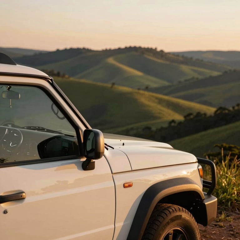 A 4x4 vehicle at your disposition to explore the country! Ein 4x4 Auto steht zur Verfügung !