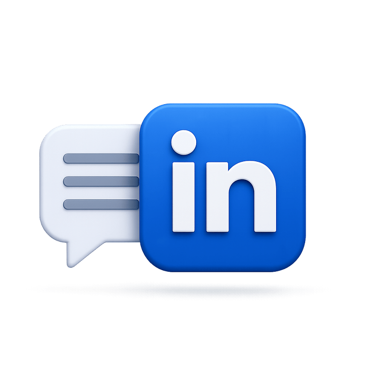 Icon illustrating LinkedIn outreach strategy for generating qualified B2B leads and booking meetings