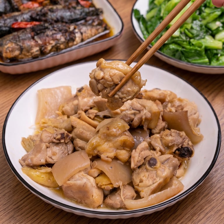 gà rang gừng của tiệm cơm văn phòng, cơm gia đình