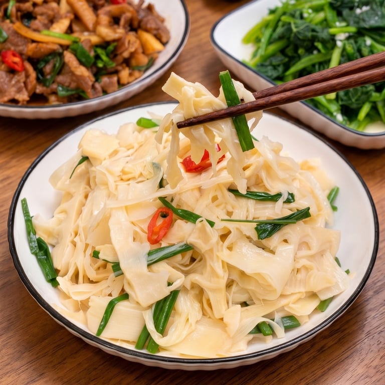măng xào của tiệm cơm văn phòng, cơm gia đình