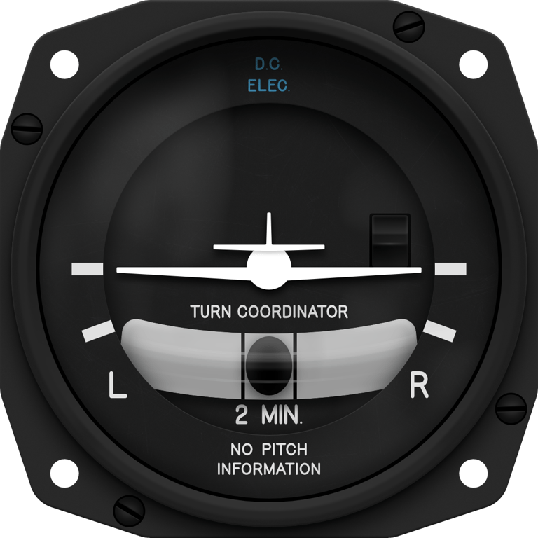 AVNX modern digital turn coordinator instrument for flight sim