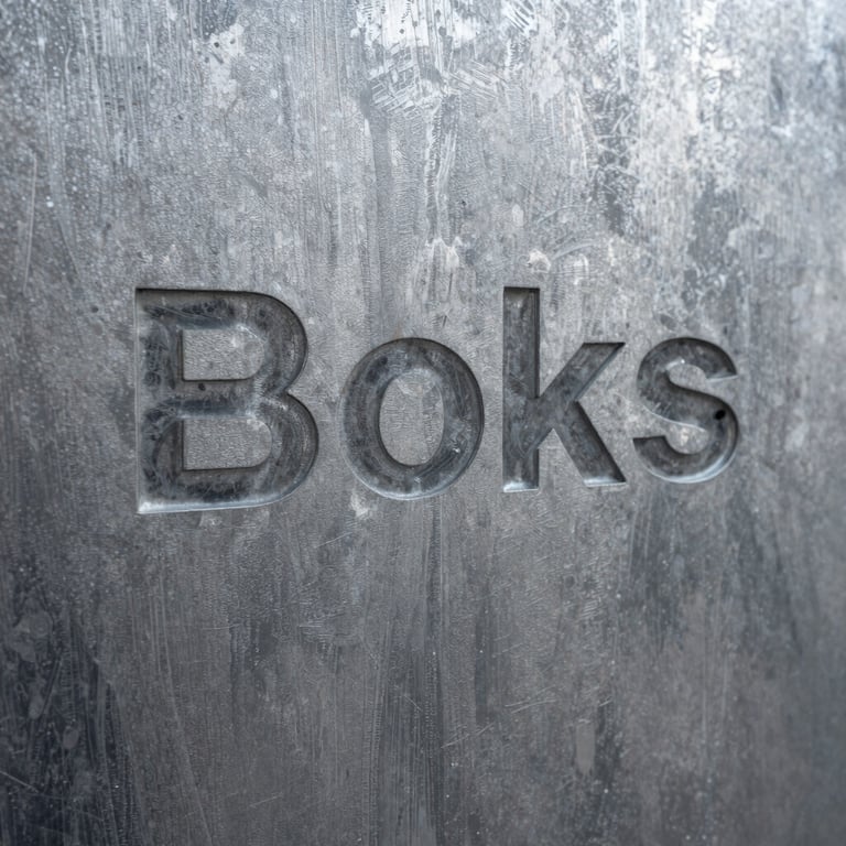 Detailed texture of the powder-coated industrial steel surface of a Boks product.