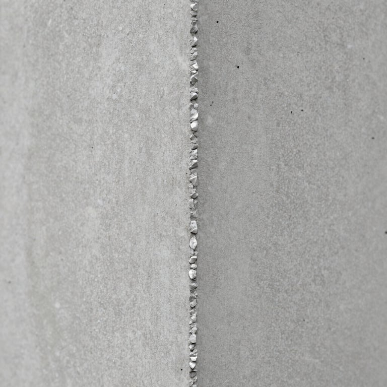 Close-up of a salt-finish concrete texture with silver grey tones, showcasing high-quality material used in North American / US homes.